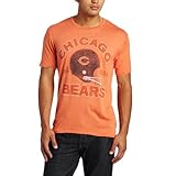 NFL Chicago Bears Heather Vintage Short Sleeve Crew, Men's Orange, Small