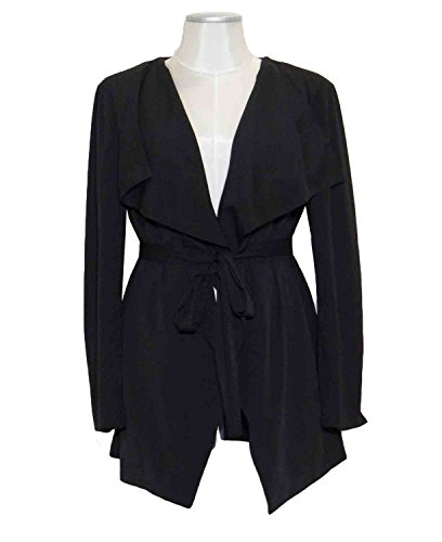 DKNYC ダナキャランニューヨークシティー 黒 長袖 オープン ジャケット S~Mサイズ1点物