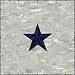 1.5 Inch Nautical Tattoo 3D Star Embroidered Iron On Applique Patch FD - Blue