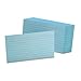 Oxford 7321BLU -Colored Ruled Index Cards, 3 x 5, Blue, 100/Pack