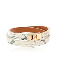 Leighelena T-Bar Double Wrap Bracelet, 13.75"