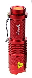 FordEx Group 7W 300LM Mini CREE LED Flashlight Torch Adjustable Focus Zoom Light Lamp (1 Mode Red)