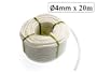 Seil Leine Schnur Tau PP 12-fach wei� 4 mm x 20 m (0,09?/m)