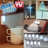 Quik Brite LED Lights with Bonus Swivel Spots Set of 8 - Drawers, Cupboards, Cabinets, Closets and Shelves - All Are Tight, Compact Areas That Could Use a Bit More Light to Help You See Clearly and Quickly Locate the Items Youre Looking For