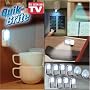 Quik Brite LED Lights with Bonus Swivel Spots Set of 8 - Drawers, Cupboards, Cabinets, Closets and Shelves - All Are Tight, Compact Areas That Could Use a Bit More Light to Help You See Clearly and Quickly Locate the Items You're Looking For