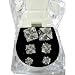 Sterling Silver Diamond Shape Earrings, 3 Pairs - Square