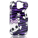 Crystal Hard Snap on PURPLE With BABY SKULL & ZEBRA Design Faceplate Cover  ....