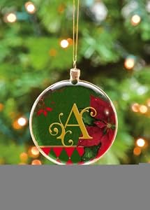 Monogram Glass Christmas Ornaments