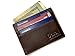 Goson Cowhide Leather Slim Thin Mens and Womens Credit Card Case Holder Wallet with Window ID