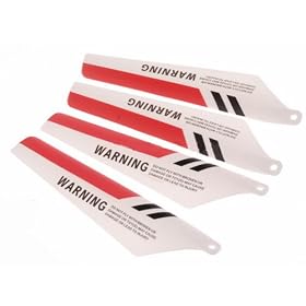 4 Red Syma Replacement Sets of the Main Rotor Blades for S107 Red Part S107-02 (16 Rotors in all)