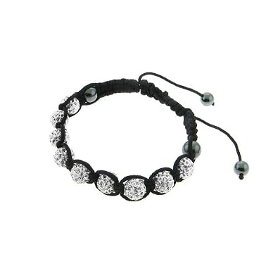 Shamballa Bracelet with White Crystal - Polyvore :  fashion bracelet stylist bracelet