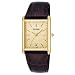 Pulsar Men's Gold-Tone Stainless Steel Brown Leather Strap #PXDA84