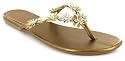 Metallica Ladies Flower Toepost Sandals - Bronze