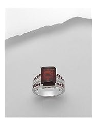 Red CZ Ring In 92.5 Sterling Silver