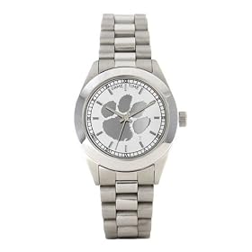 Click here to buy Clemson Tigers Ladies Child Sapphire Series Crystal Platinum Watch - NCAA College Athletics by Game Time.