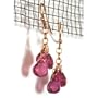 14K Gold Pink Tourmaline Briolette Earrings, MADE IN AMERICA