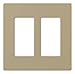 Lutron Claro 2 Gang Decorator/Rocker Wallplate, Satin, Mocha Stone (1-Pack) | SC-2-MS