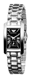 Emporio Armani Ladies Stainless Steel Bracelet Watch with Black Dial