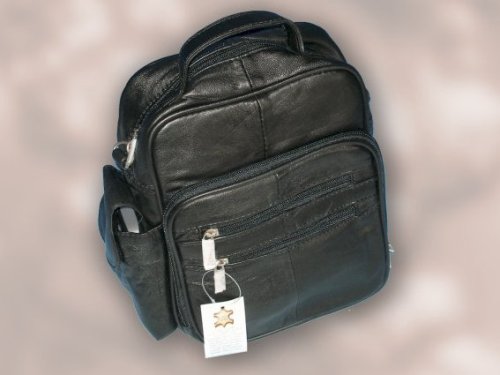Herren Schultertasche mit Handyfach aus Lamm-Nappaleder
