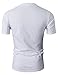 H2H Mens Casual V-neck Short Sleeve Sport T-shirts with American Flag Chest Pocket WHITE US L/Asia XL (CMTTS0173)