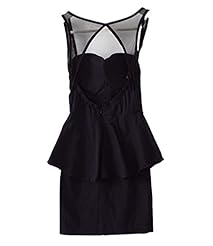 Sexy Peplum Backless Sleeveless Cotton/Polyester/Tulle Cocktail Above the Knee Party Dress/Mini Dress 