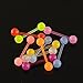 SoooKu 10 Pcs Glow Ball Tongue Bars Rings Body Piercing Belly Button Ring Stud
