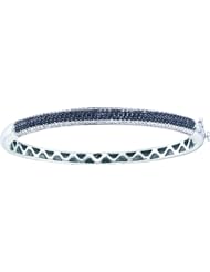 14K Yellow Gold 1.48CT Black Diamond Fashion Bangle