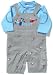 "Good Lad Infant Boy ""Pilot"" Gray Corduroy Overall Set"