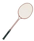Champion Sports Double Steel Shaft Badminton Racket