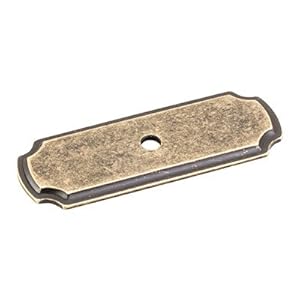 Hardware Resources 2 13/16 x 1 in Knob Backplate (HRB812ABMD) - Antique Brass Machined with a Dull Lacquer