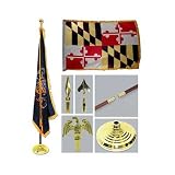 Maryland 3ft x 5ft Flag Flagpole Base and Tassel