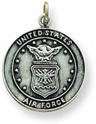 Sterling Silver Us Air Force Medal Charm
