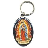 Virgin Guadalupe Keychain ~ Spiritual Virgin Keepsake Metal Art Keychain