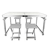 MYCARBON（フォールディング）折り畳みテーブル&チェア 折りたたみ 椅子&ダイニング テーブル サイドテーブル 山 庭 海 ハイキング ビーチアウトドアキャンプ等の場所で活用頂けます 6点セット