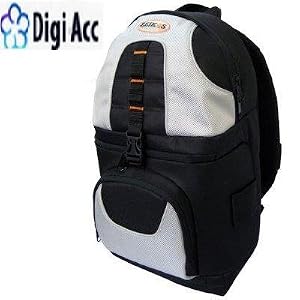 DIGI TECH Digital SLR Camera Camcorder Sling Backpack (Black Silver) For The Nikon D5000,... by 