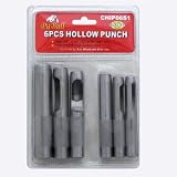Buy 6 Piece Hollow Punch Leather Grommet Hole Punch Steel Hollow Punch Metal, Plastic...