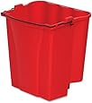 Rubbermaid Commercial FG9C7400RED Dirty Water Bucket for Wavebrake Bucket and Wringer, 18-Quart, Red