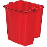 Rubbermaid Commercial FG9C7400RED Dirty Water Bucket for Wavebrake Bucket and Wringer, 18-Quart, Red