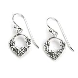 Barse Sterling Silver Teardrop Scroll Earriings