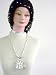 Sn49, Hand Crocheted Black Gimp Large Snood Trimmed with Silver Beads in Combination ...