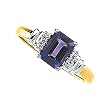 14K Two-Tone Gold Amethyst and Diamond Ring