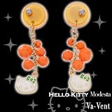 【サンリオオフィシャル】　HELLO KITTY（ハローキティ）×Modesta Va-Ventピアス◆キャラクター限定コラボアクセサリー オレンジの画像