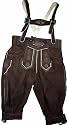 Jungen Kniebundhosen kinder Trachtenlederhose lederhose in Dunkelbraun