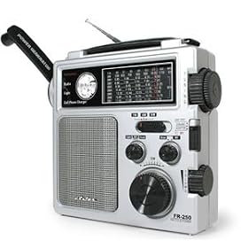 Eco Friendly wind up/dynamo AM/FM/SW Radio, Flashlight and mobile phone charger - fr250