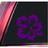 Hibiscus Hawaiian Flower Vinyl Decal Sticker - Purple