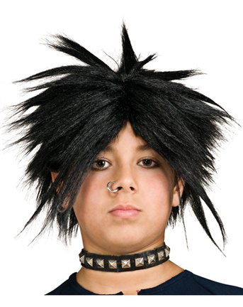 Spiker Wig Kids Black