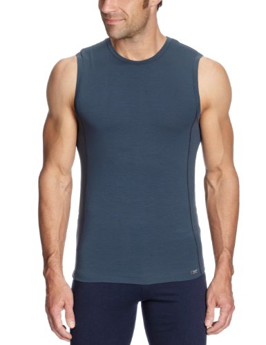 Huber Herren Unterhemd  Tyson 2232, Gr. 54 (XL), Blau (weiss 0500, midnight navy 7392, sch Preisvergleich