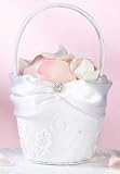 White Lace Flower Basket