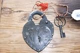 Antique Style Heart Padlock