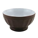 BIA Cordon Bleu Fluted Bowls, Set of 4, Espresso/White